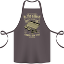 Retro Gamer Funny Gaming Cotton Apron 100% Organic Dark Grey