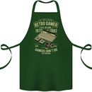 Retro Gamer Funny Gaming Cotton Apron 100% Organic Forest Green