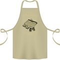 Retro Gamer Funny Gaming Cotton Apron 100% Organic Khaki