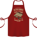 Retro Gamer Funny Gaming Cotton Apron 100% Organic Maroon