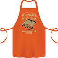 Retro Gamer Funny Gaming Cotton Apron 100% Organic Orange