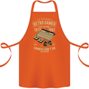 Retro Gamer Funny Gaming Cotton Apron 100% Organic Orange