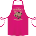 Retro Gamer Funny Gaming Cotton Apron 100% Organic Pink