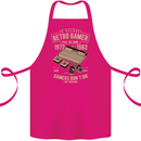 Retro Gamer Funny Gaming Cotton Apron 100% Organic Pink