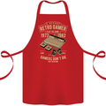 Retro Gamer Funny Gaming Cotton Apron 100% Organic Red