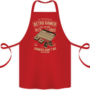 Retro Gamer Funny Gaming Cotton Apron 100% Organic Red