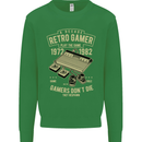 Retro Gamer Funny Gaming Kids Sweatshirt Jumper Irish Green