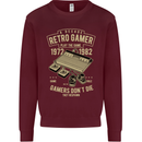 Retro Gamer Funny Gaming Kids Sweatshirt Jumper Maroon