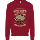 Retro Gamer Funny Gaming Kids Sweatshirt Jumper Red
