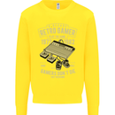 Retro Gamer Funny Gaming Kids Sweatshirt Jumper Yellow