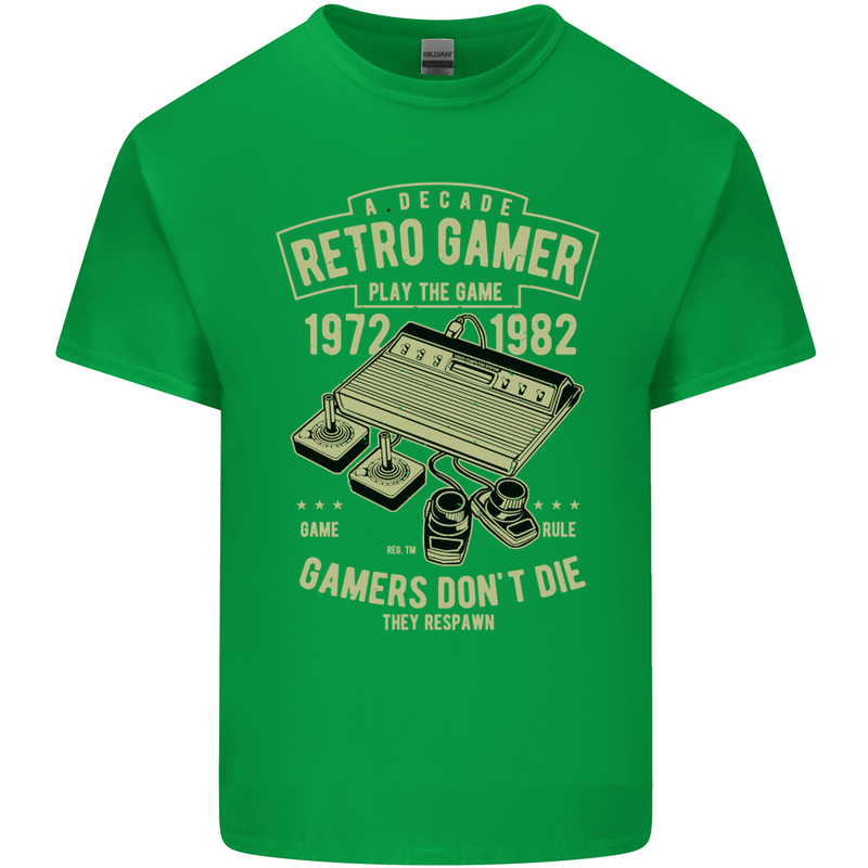 Retro Gamer Funny Gaming Kids T-Shirt Childrens Irish Green