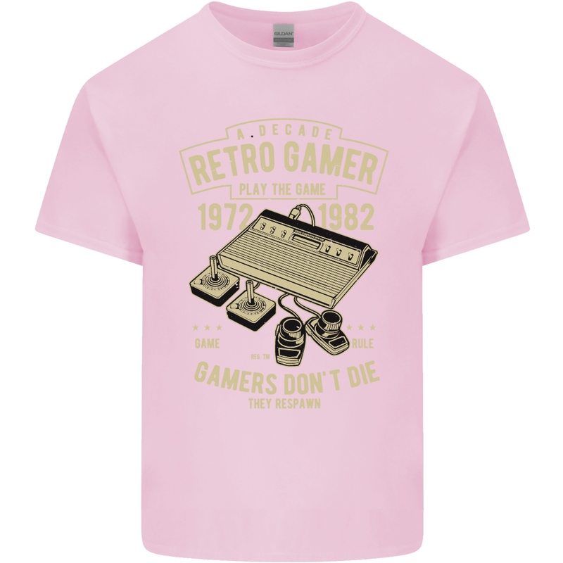 Retro Gamer Funny Gaming Kids T-Shirt Childrens Light Pink