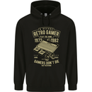 Retro Gamer Funny Gaming Mens 80% Cotton Hoodie Black