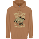 Retro Gamer Funny Gaming Mens 80% Cotton Hoodie Caramel Latte