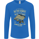 Retro Gamer Funny Gaming Mens Long Sleeve T-Shirt Royal Blue