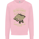 Retro Gamer Funny Gaming Mens Sweatshirt Jumper Light Pink