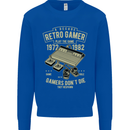 Retro Gamer Funny Gaming Mens Sweatshirt Jumper Royal Blue