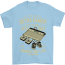 Retro Gamer Funny Gaming Mens T-Shirt Cotton Gildan Light Blue
