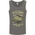 Retro Gamer Funny Gaming Mens Vest Tank Top Charcoal