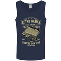 Retro Gamer Funny Gaming Mens Vest Tank Top Navy Blue
