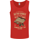 Retro Gamer Funny Gaming Mens Vest Tank Top Red
