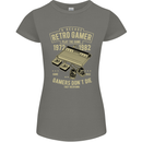 Retro Gamer Funny Gaming Womens Petite Cut T-Shirt Charcoal
