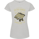 Retro Gamer Funny Gaming Womens Petite Cut T-Shirt Sports Grey