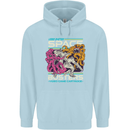 Retro Space Video Game Arcade Alien Childrens Kids Hoodie Light Blue