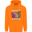 Retro Space Video Game Arcade Alien Childrens Kids Hoodie Orange