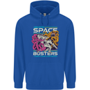 Retro Space Video Game Arcade Alien Childrens Kids Hoodie Royal Blue
