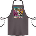 Retro Space Video Game Arcade Alien Cotton Apron 100% Organic Dark Grey