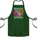 Retro Space Video Game Arcade Alien Cotton Apron 100% Organic Forest Green