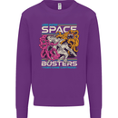Retro Space Video Game Arcade Alien Kids Sweatshirt Jumper Purple