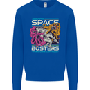 Retro Space Video Game Arcade Alien Kids Sweatshirt Jumper Royal Blue