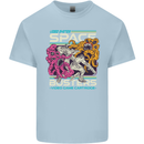 Retro Space Video Game Arcade Alien Kids T-Shirt Childrens Light Blue