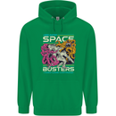 Retro Space Video Game Arcade Alien Mens 80% Cotton Hoodie Irish Green