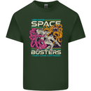 Retro Space Video Game Arcade Alien Mens Cotton T-Shirt Tee Top Forest Green