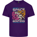 Retro Space Video Game Arcade Alien Mens Cotton T-Shirt Tee Top Purple