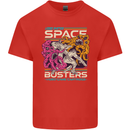 Retro Space Video Game Arcade Alien Mens Cotton T-Shirt Tee Top Red