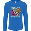 Retro Space Video Game Arcade Alien Mens Long Sleeve T-Shirt Royal Blue