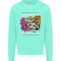Retro Space Video Game Arcade Alien Mens Sweatshirt Jumper Peppermint