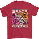 Retro Space Video Game Arcade Alien Mens T-Shirt 100% Cotton Red