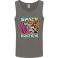 Retro Space Video Game Arcade Alien Mens Vest Tank Top Charcoal