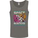 Retro Space Video Game Arcade Alien Mens Vest Tank Top Charcoal