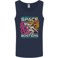 Retro Space Video Game Arcade Alien Mens Vest Tank Top Navy Blue