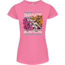Retro Space Video Game Arcade Alien Womens Petite Cut T-Shirt Azalea