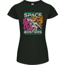 Retro Space Video Game Arcade Alien Womens Petite Cut T-Shirt Black