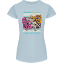 Retro Space Video Game Arcade Alien Womens Petite Cut T-Shirt Light Blue