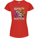 Retro Space Video Game Arcade Alien Womens Petite Cut T-Shirt Red