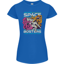 Retro Space Video Game Arcade Alien Womens Petite Cut T-Shirt Royal Blue